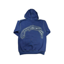 Load image into Gallery viewer, FTY X VEILED SILENCE HOODIE NAVY
