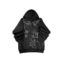 Load image into Gallery viewer, FTY X VEILED SILENCE HOODIE TRIPLE BLACK
